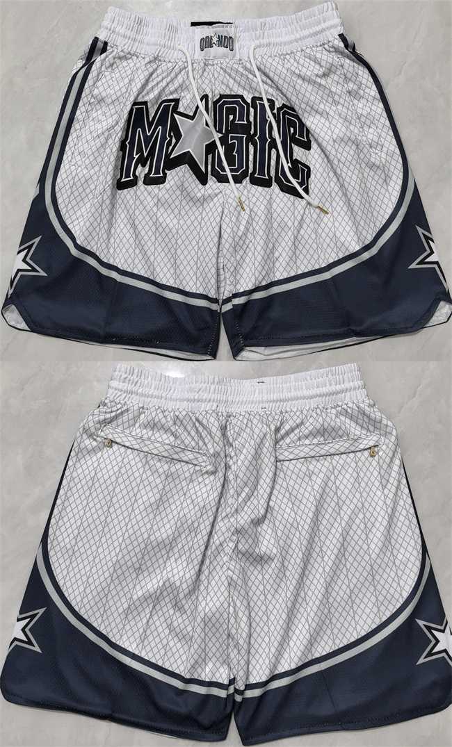 Mens Orlando Magic Silver City Edition Shorts(Run Small)